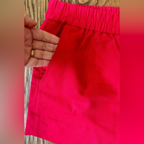 J.Crew Factory 3" Pull-on Red Boardwalk Shorts NEW - Picture 3 of 5